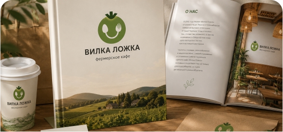 Разработка фирменного стиля для компании Вилка Ложка