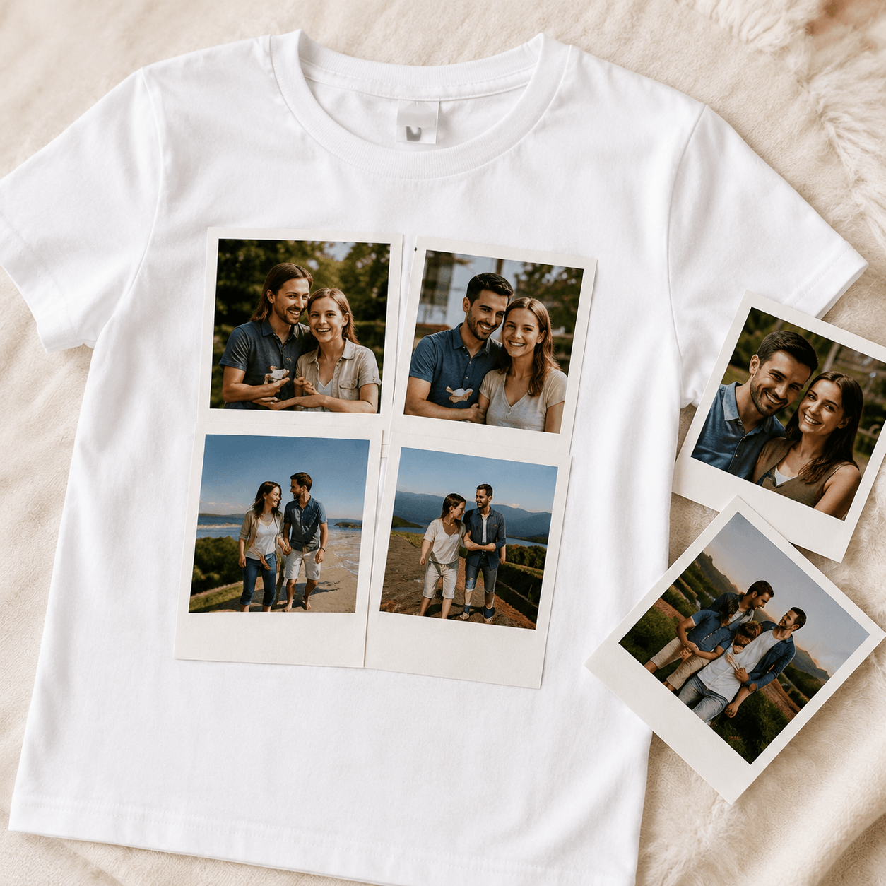 Футболка с коллажем в стиле Polaroid